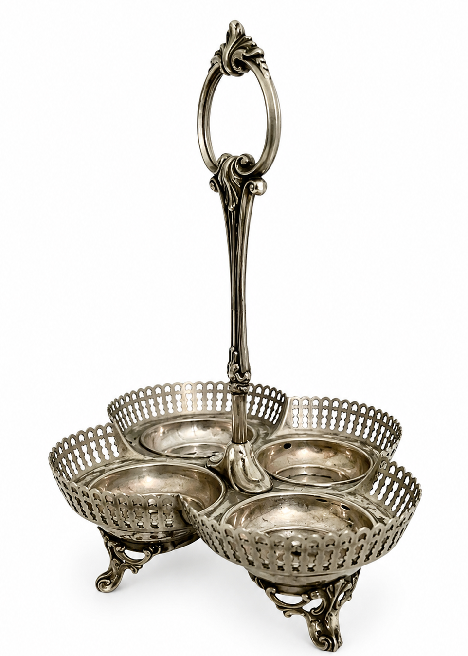 Antique James Dixon & Sons Sheffield Silver Plate Condiment Caddy