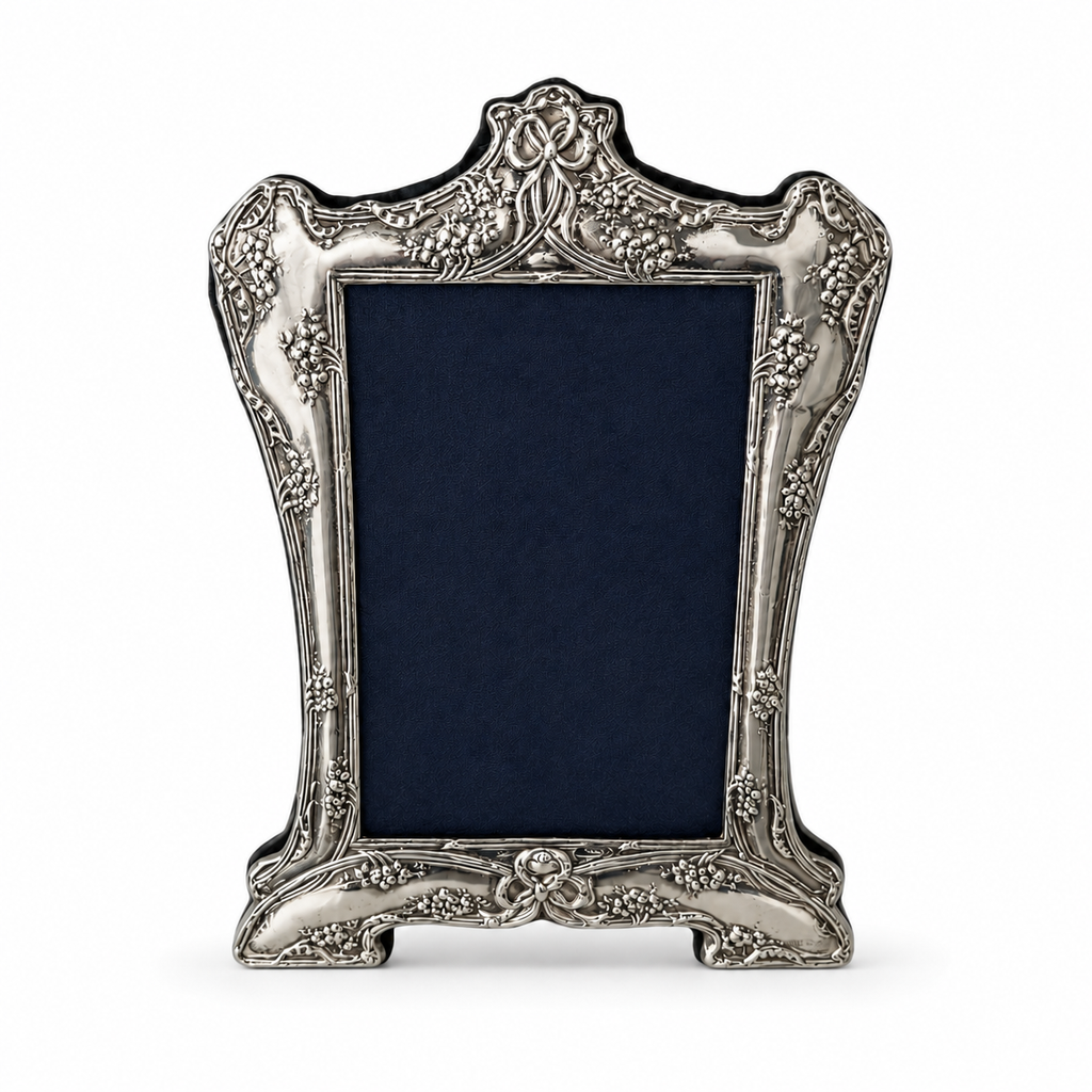 Vintage Sterling Silver Photo Frame, Birmingham 1996, Ornate Floral Design