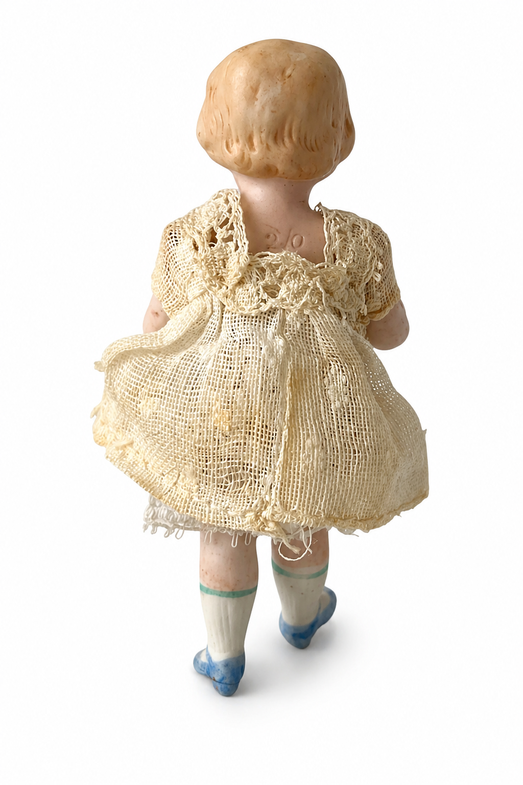 Miniature Antique German Bisque Doll.