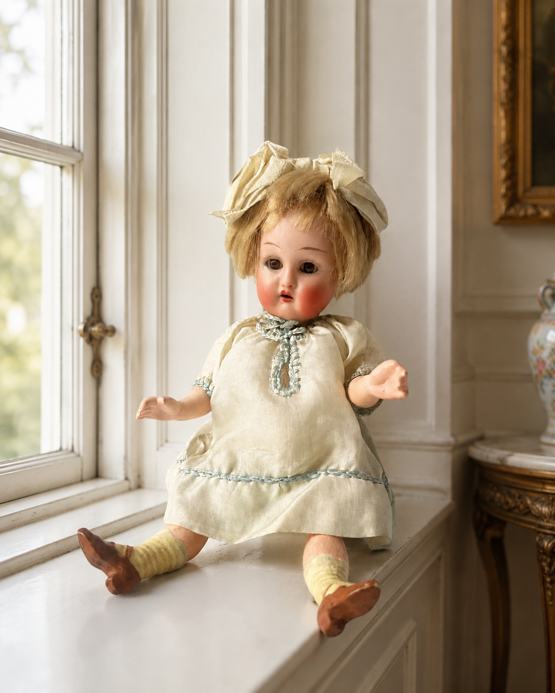 Antique Kämmer & Reinhardt Halbig Bisque Head Mignonette Doll . 19 cm - 7.5 in