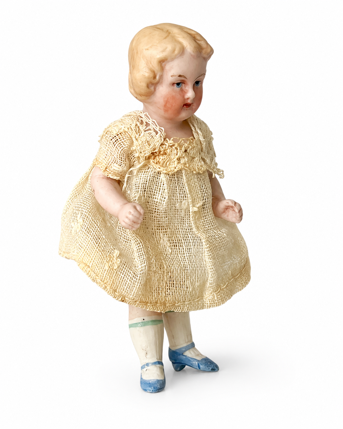 Miniature Antique German Bisque Doll.
