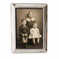 Carrs Sheffield Sterling Silver Photo Frame, Beaded Border, 2001, 13 x 9 cm