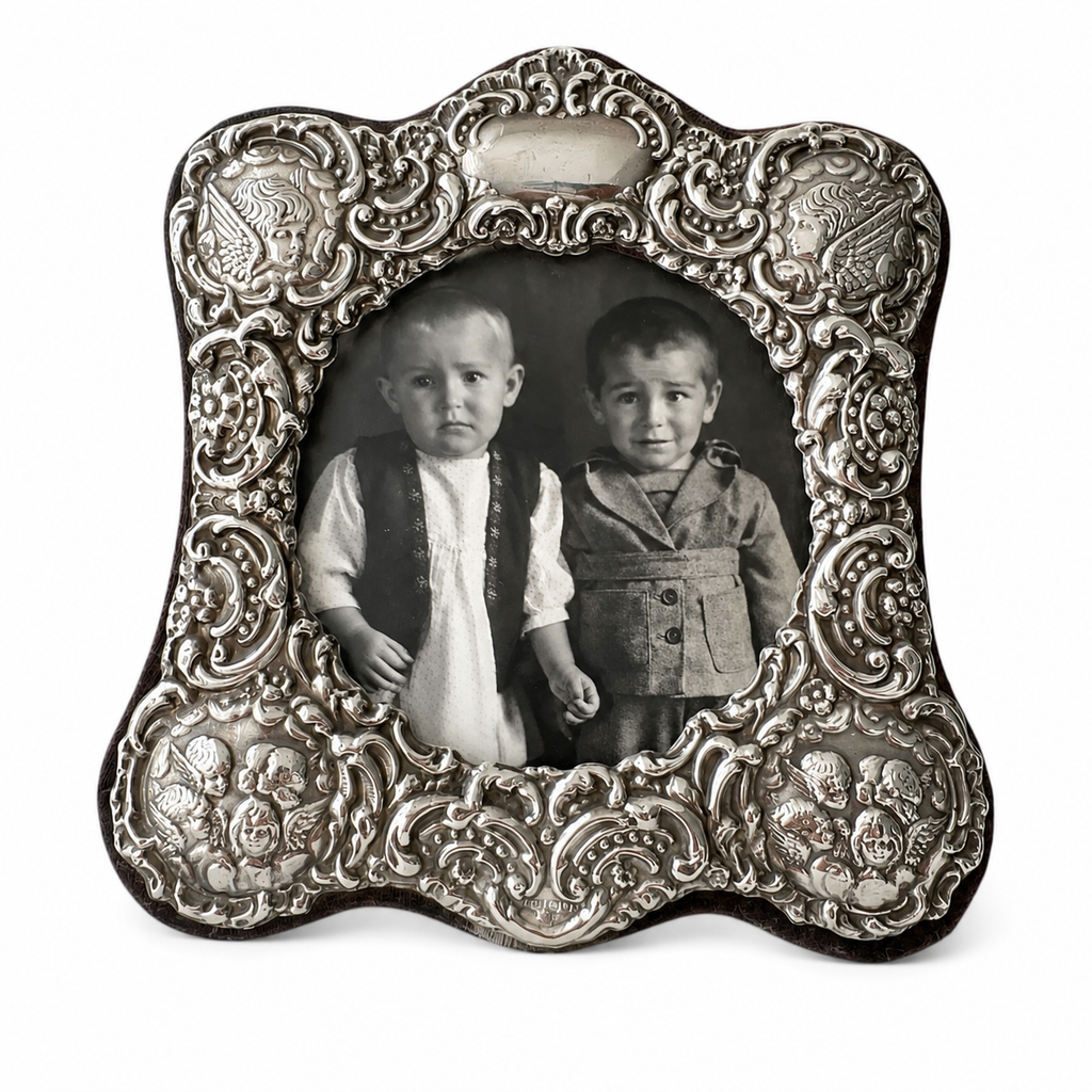 Vintage Sterling Silver Cherub Photo Frame – Keyford Frames Ltd, London 1992