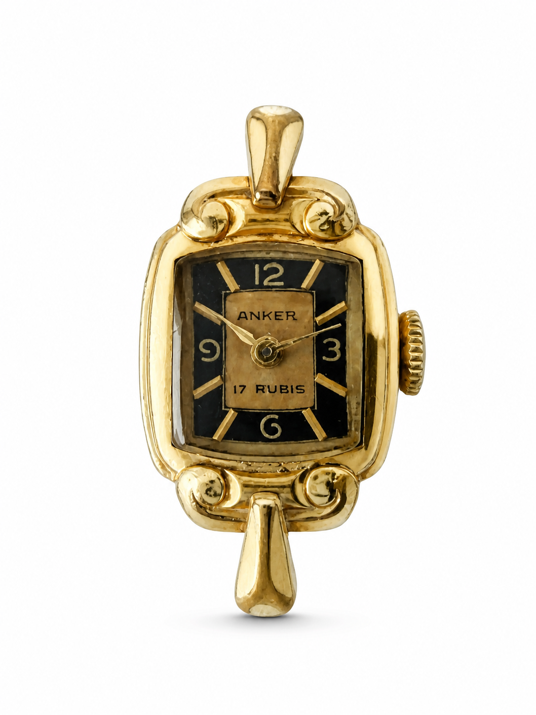 Vintage ANKER Rolled Gold Ladies Watch. 17 Rubis .Mother of Pearl. Art Deco