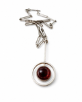 Vintage Niels Erik From Amber Sterling Silver Pendant Necklace Danish Modernist