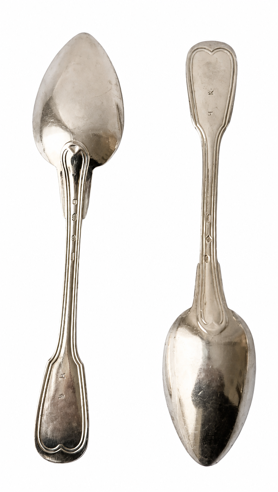 Set of 6 Christofle Silver-Plated Dinner Spoons: Chinon Fiddle Pattern, c.1900 French Elegance