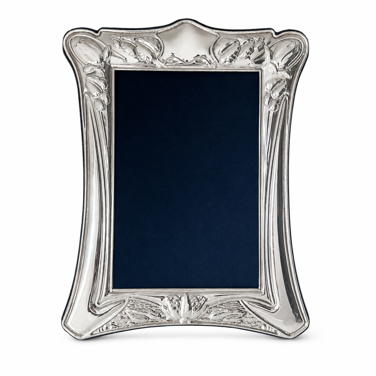 Vintage Carrs Sheffield Sterling Silver Photo Frame, Art Nouveau Floral Design, Original Box