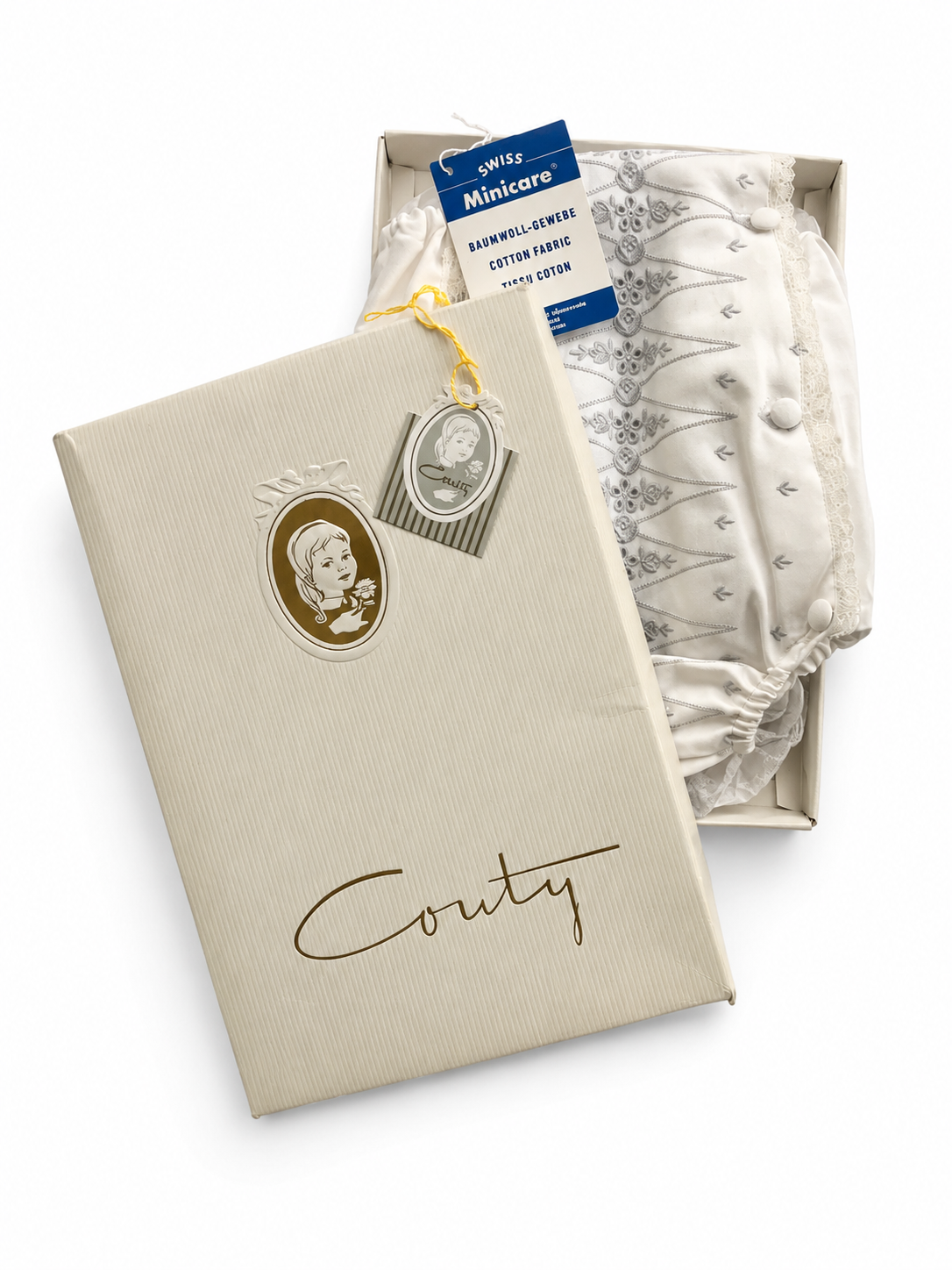 Vintage Courty Baby Romper 3–6 Months, French Cotton Romper With Tags And Box