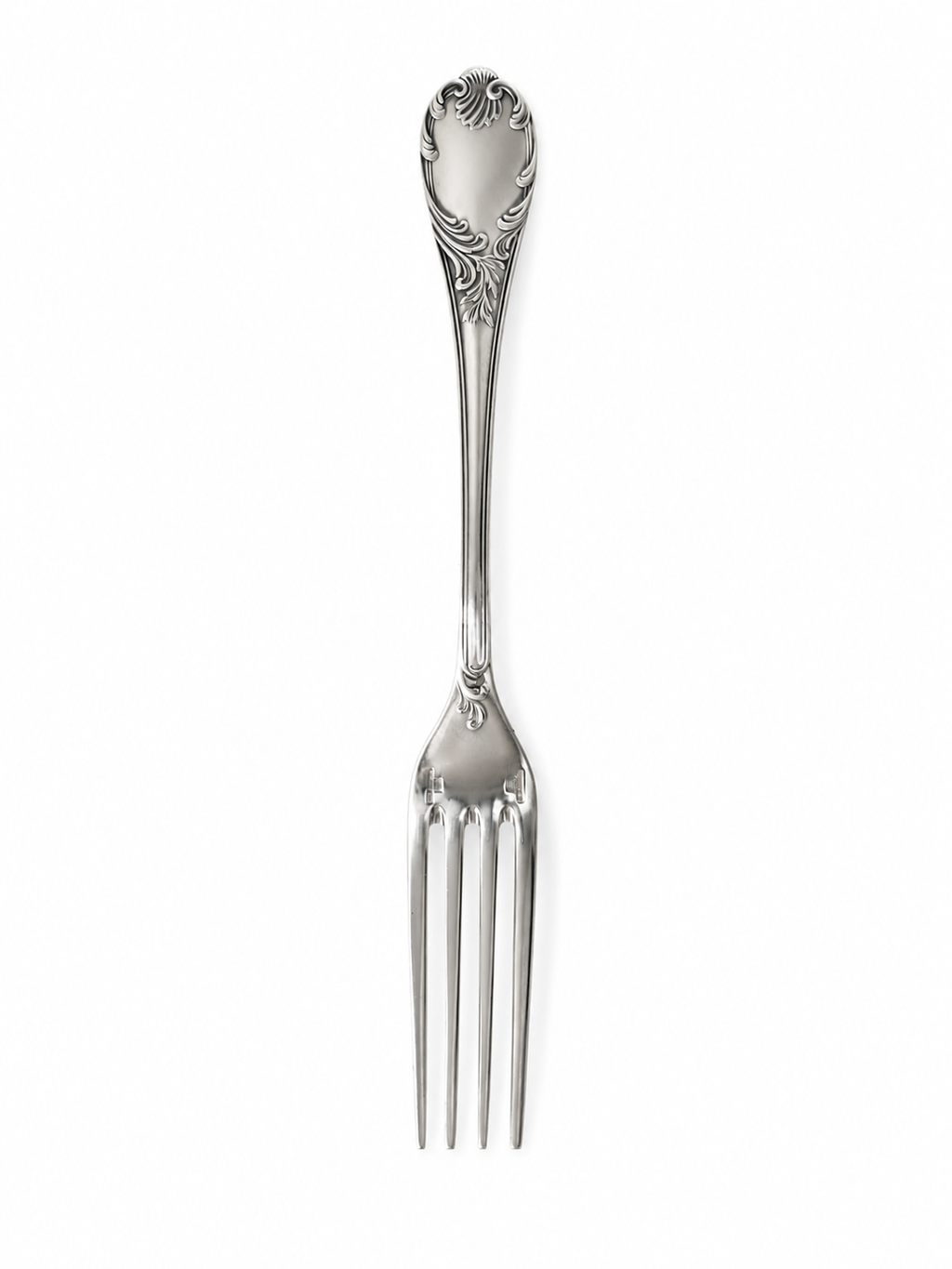 Vintage Set of 8 Christofle Marly Silver Plated Dessert Forks, French 17 cm Cutlery