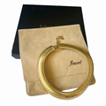 Vintage Christian Dior Omega Choker Necklace Gold Plated Metal Signed Chr. Dior Grosse Boxed