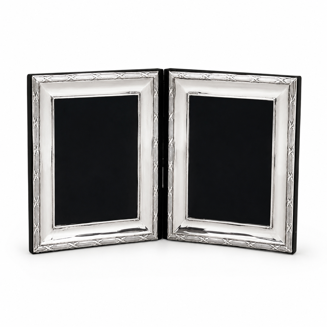 Keyford Frames Sterling Silver Double Photo Frame, London 1990
