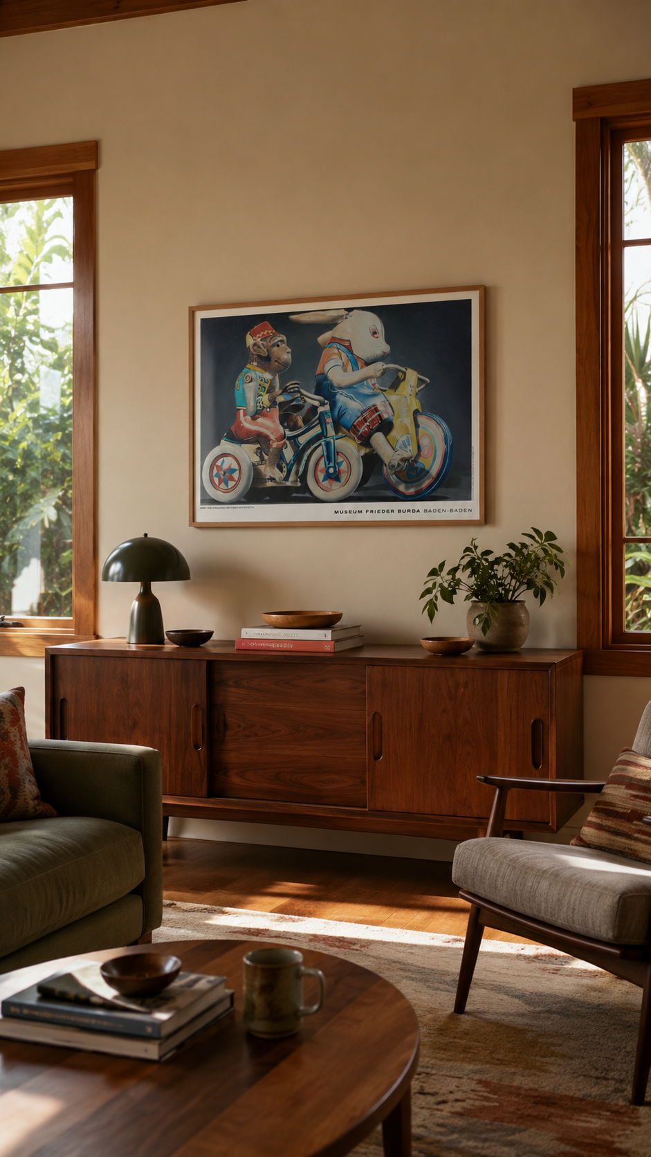 Charles Bell - "Study for Bunny Cycle". Original Exhebition Museum Poster.