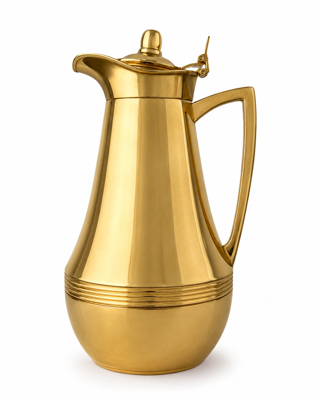 Vacuum Carafe by ALFI. Gold Plated Hot and Cold Thermos Glass Flask.  West Germany.