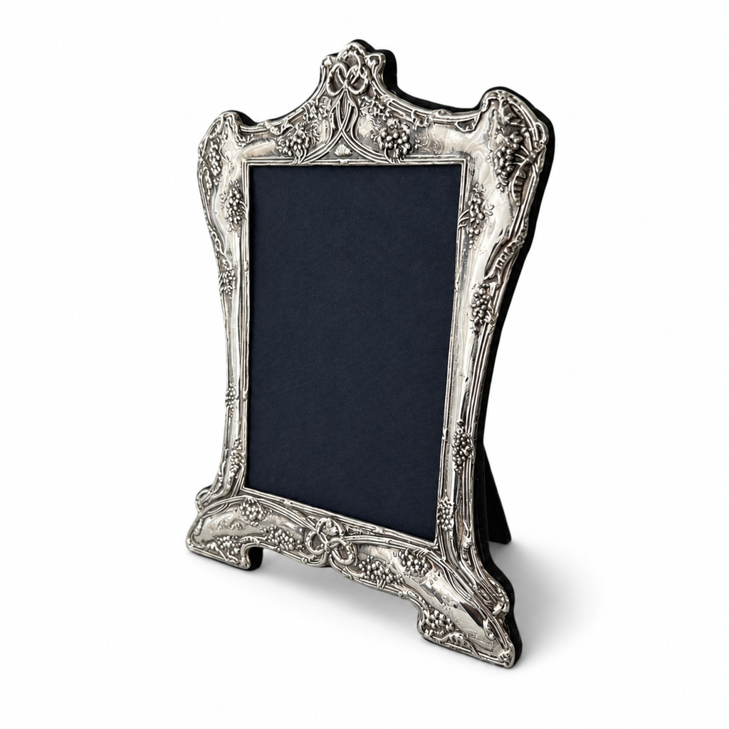 Vintage Sterling Silver Photo Frame, Birmingham 1996, Ornate Floral Design