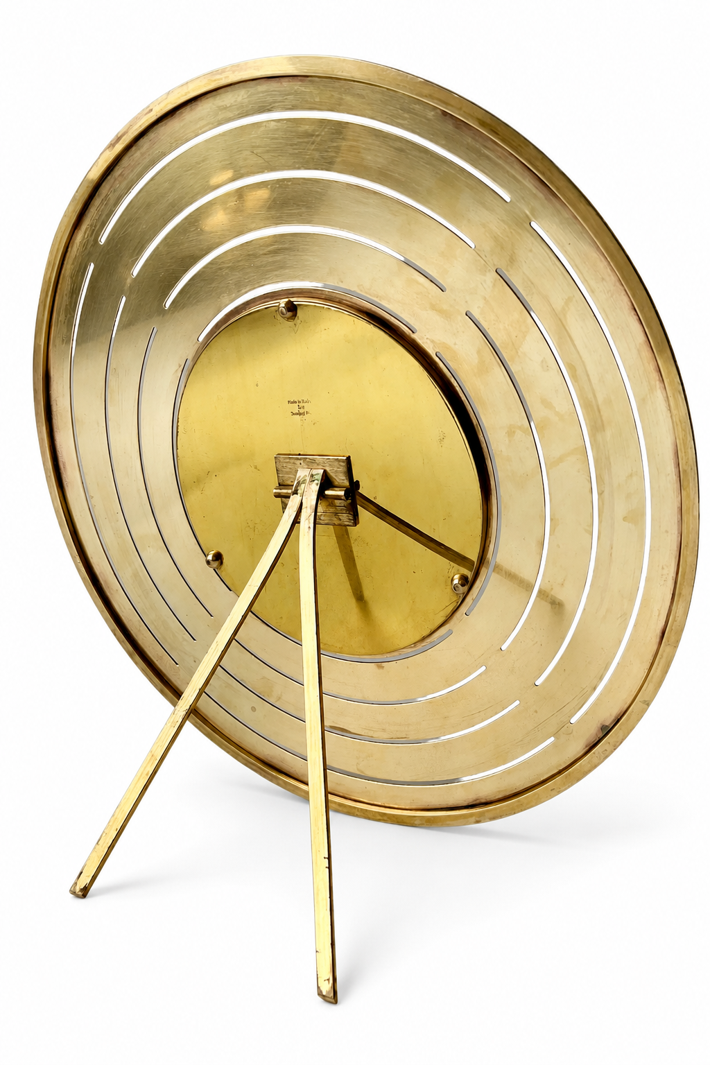 Vintage Christian Dior Home Collection Brass Circular Photo Frame, Made in Italy.