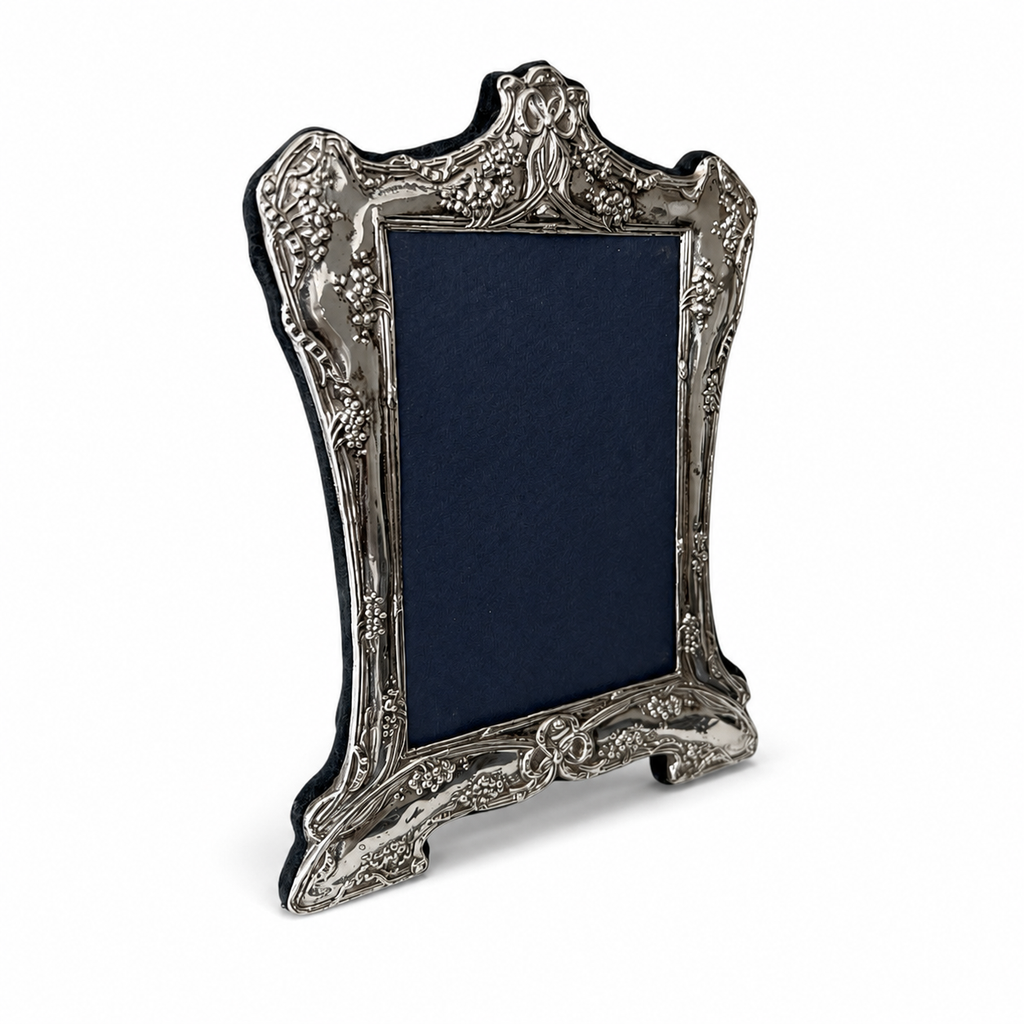 Vintage Sterling Silver Photo Frame, Birmingham 1996, Ornate Floral Design