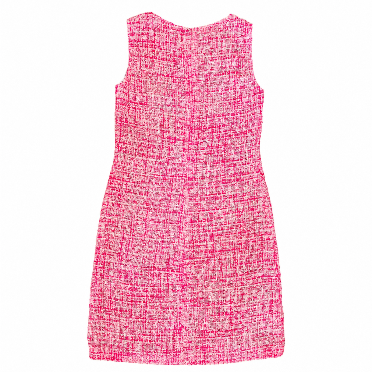 Vintage Christian Lacroix Tweed Dress with Embroidered Flowers - Size 42 FR