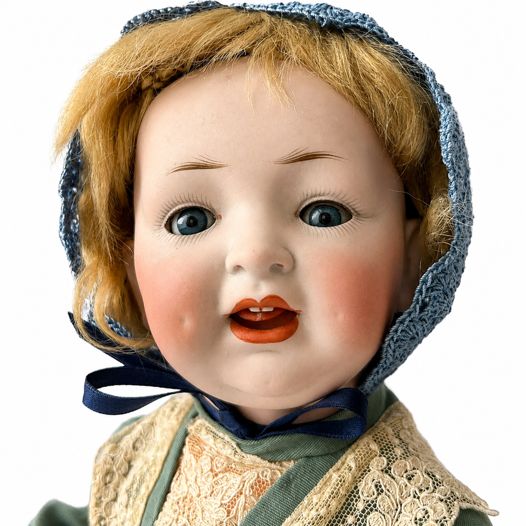 Antique Hertel Schwab German Bisque Baby Doll 35 cm Made in Germany c.1912