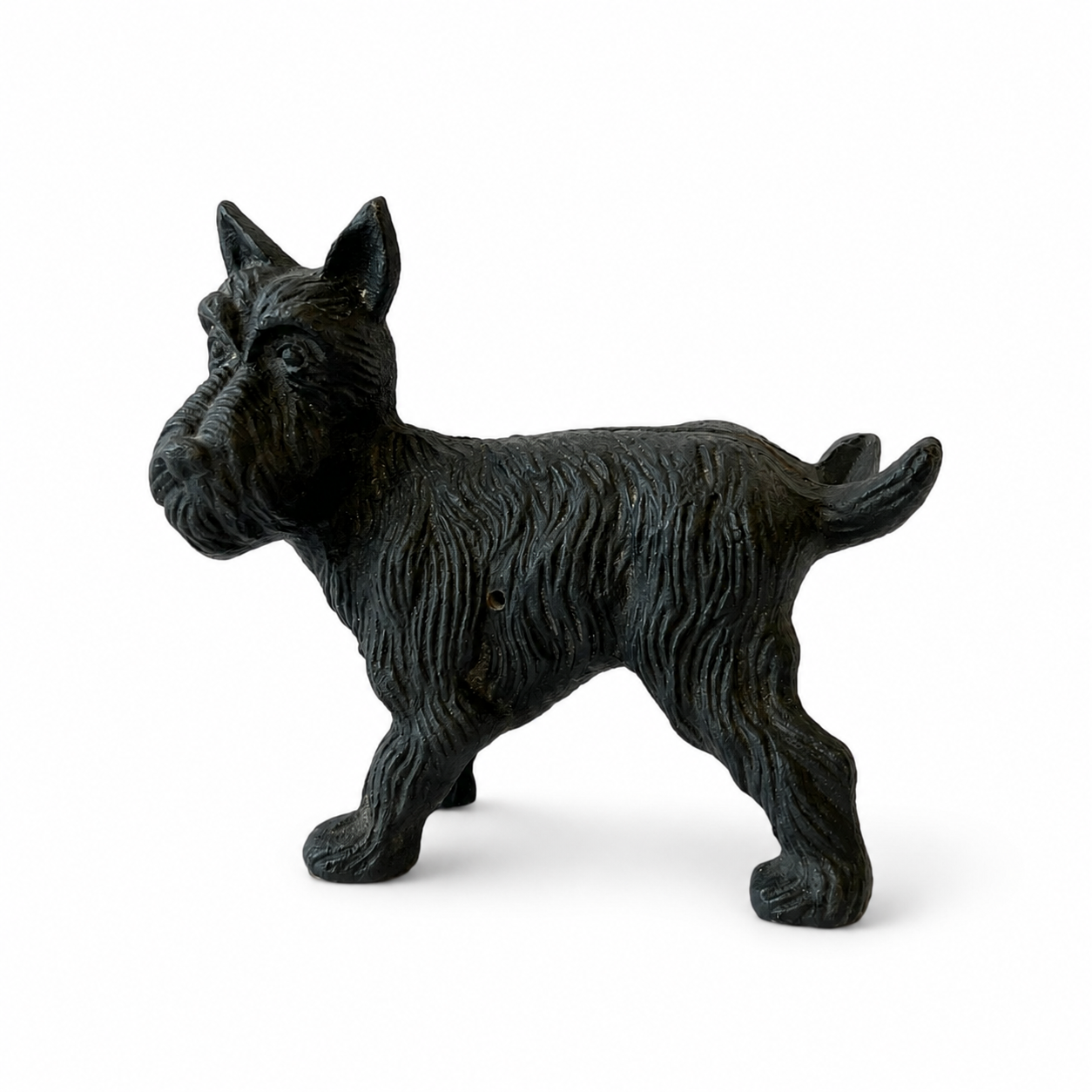 Vintage Cast Iron Scottie Dog Doorstop Black Terrier Bookend