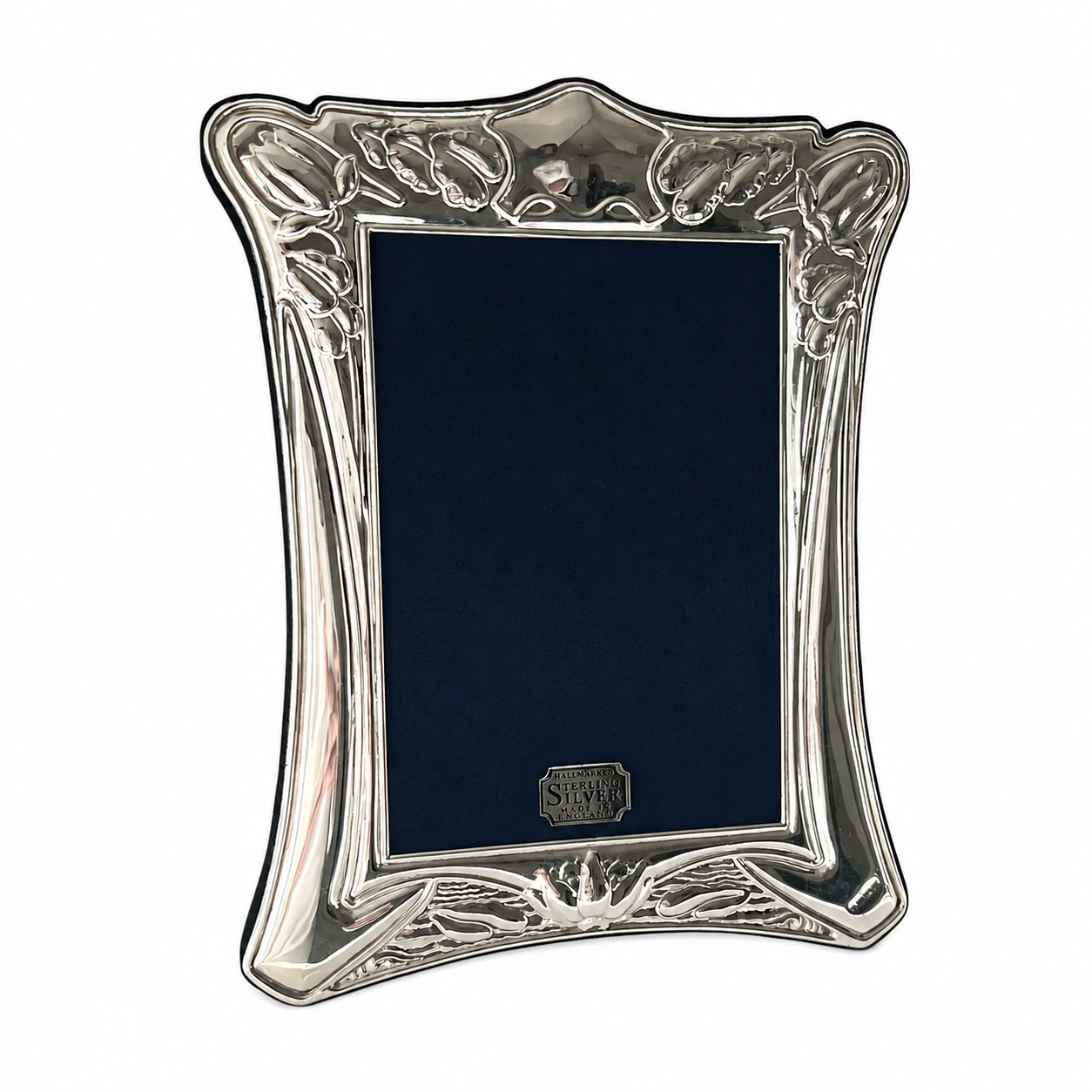 Vintage Carrs Sheffield Sterling Silver Photo Frame, Art Nouveau Floral Design, Original Box
