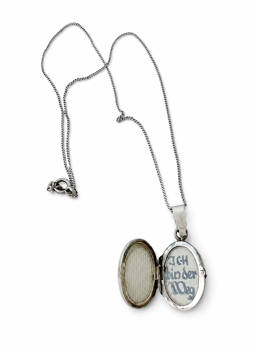 Vintage Silver Oval Locket Necklace. Engraved Keepsake Jewellery