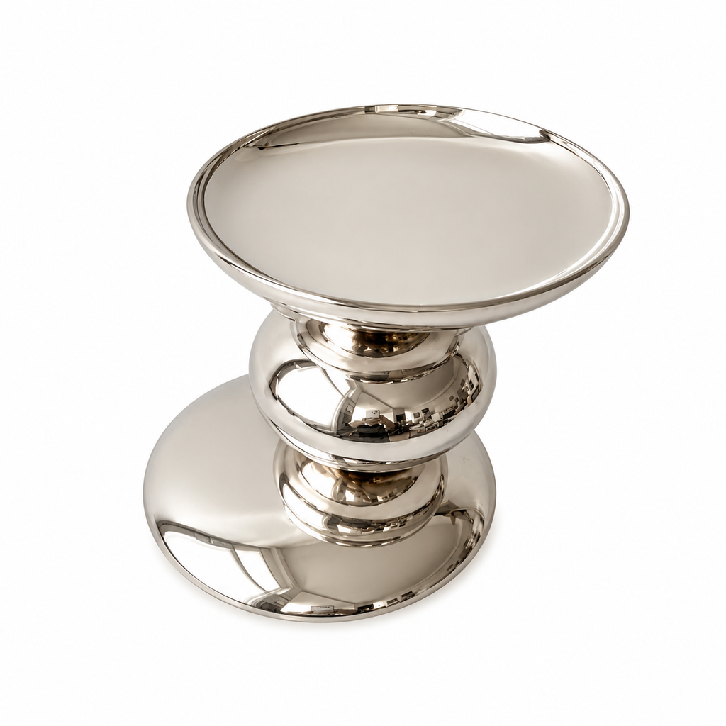 Vintage H.R.W. Fink Silver Plated Pedestal Bowl With Pear, German Centrepiece