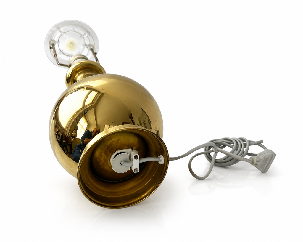 Vintage Pair of ABO Randers  Brass Bubble Lamps, 1970s.