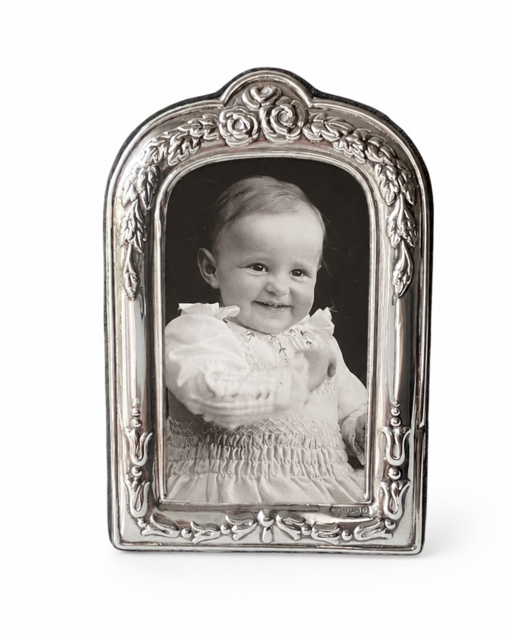 Vintage Carr’s Sterling Silver Floral Photo Frame, Sheffield 1994