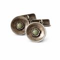 Vintage 800 Silver Jade Cufflinks