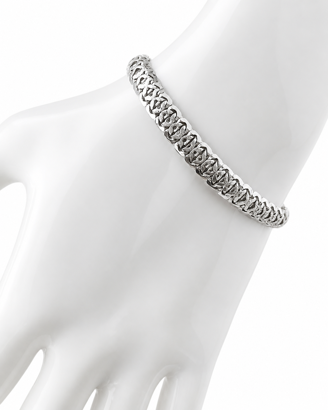 Vintage Silver Rhodium Plated  Set of Necklace and Bracelet.