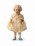 Miniature Antique German Bisque Doll.