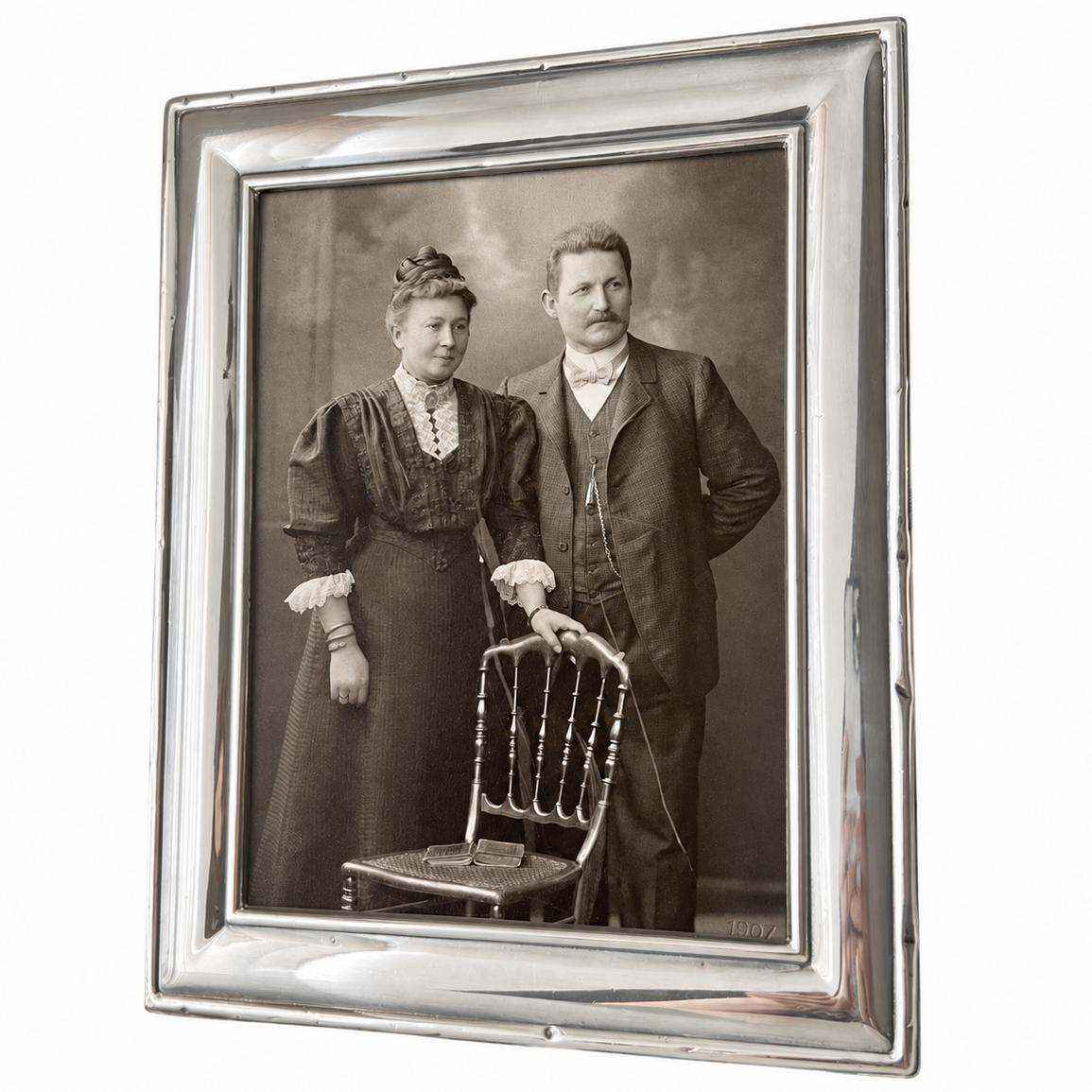 Large Carr’s Sheffield Sterling Photo Frame, Hallmarked 2000