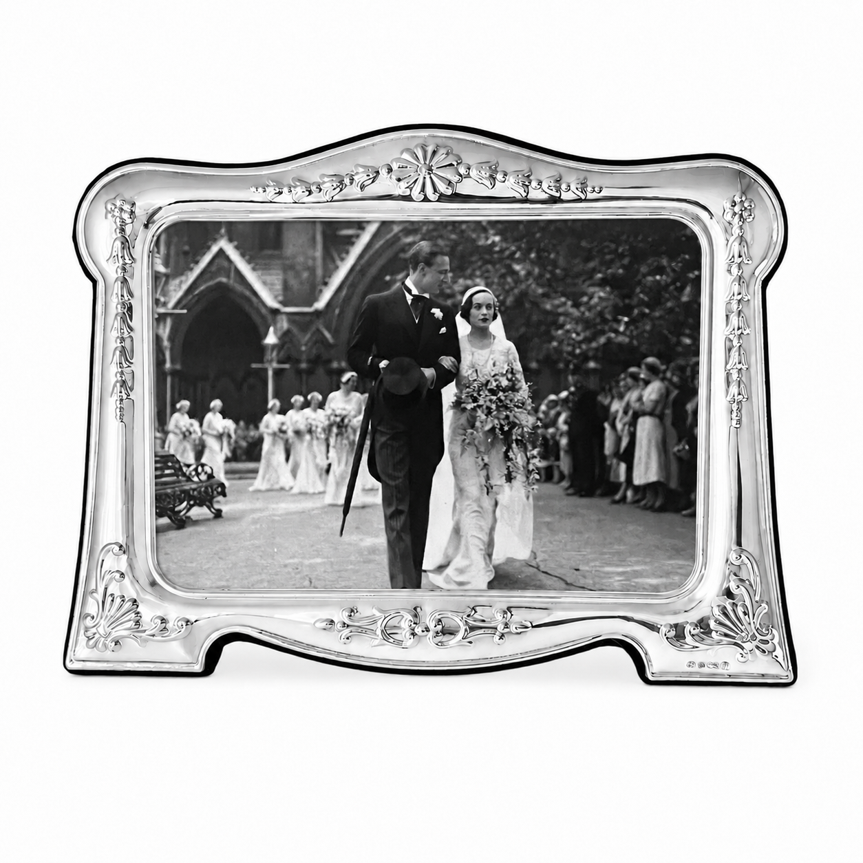 Vintage Carrs Sheffield Sterling Silver Photo Frame, Boxed Wedding Picture Frame