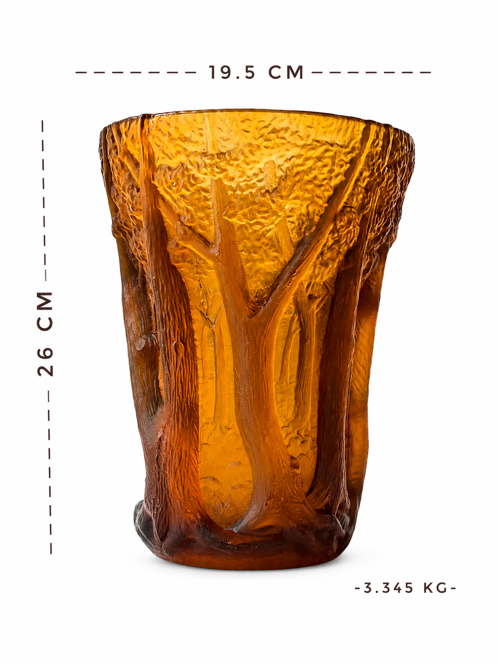 Art Deco Barolac Glass Vase, Josef Inwald Dans La Forêt 11589, Czech Pressed Glass