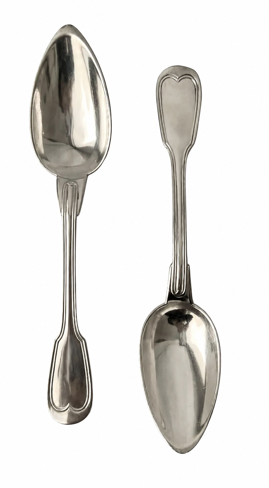 Set of 6 Christofle Silver-Plated Dinner Spoons: Chinon Fiddle Pattern, c.1900 French Elegance