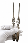 Antique WMF Silver Plated Lobster Picks Pair, Art Nouveau Jugendstil Seafood Forks c1900