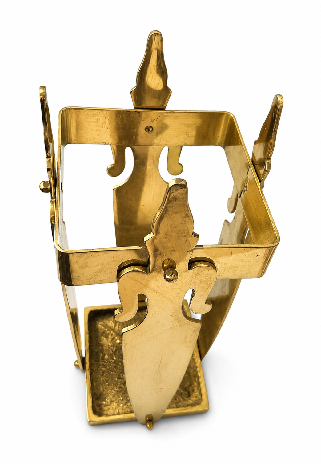 Vintage Brass Umbrella Stand, Mid Century Brass Cane Holder With Ornamental Figurines
