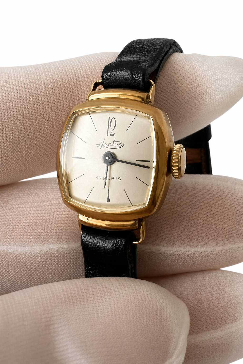 Vintage Arctos Ladies Watch 17 Rubis Mechanical 18ct Gold Plated German 1960s