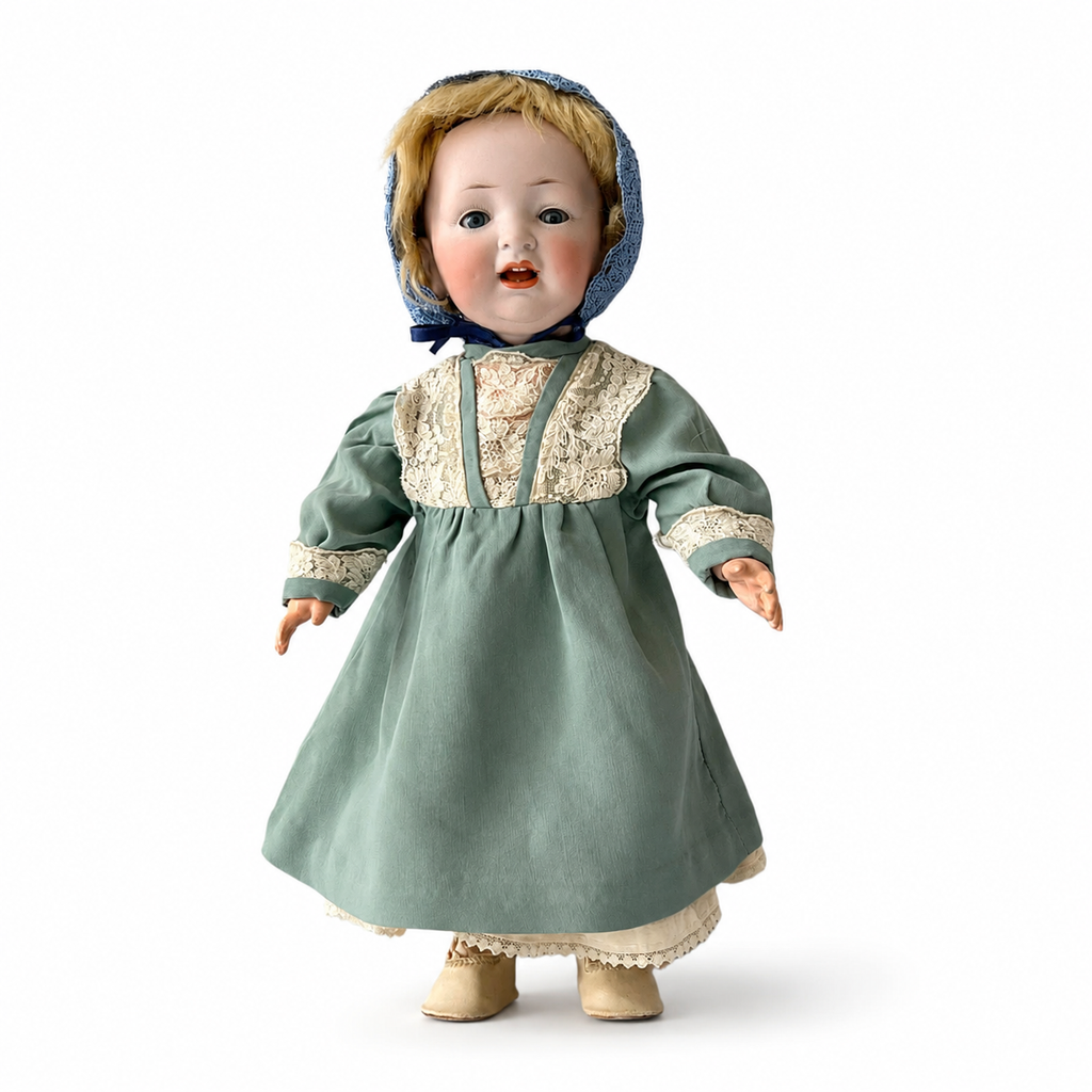 Antique Hertel Schwab German Bisque Baby Doll 35 cm Made in Germany c.1912