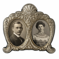 Asprey London Sterling Silver Double Photo Frame Ornate Oval