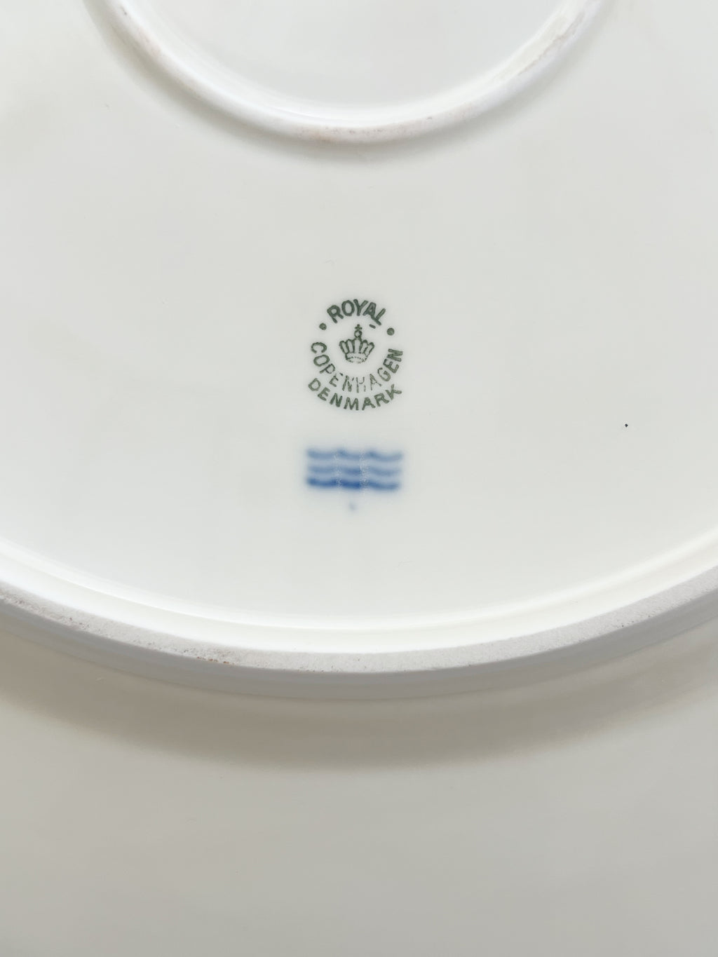 Vintage Royal Copenhagen Porcelain Charger, Classical Scene, Gilt Greek Key, Denmark