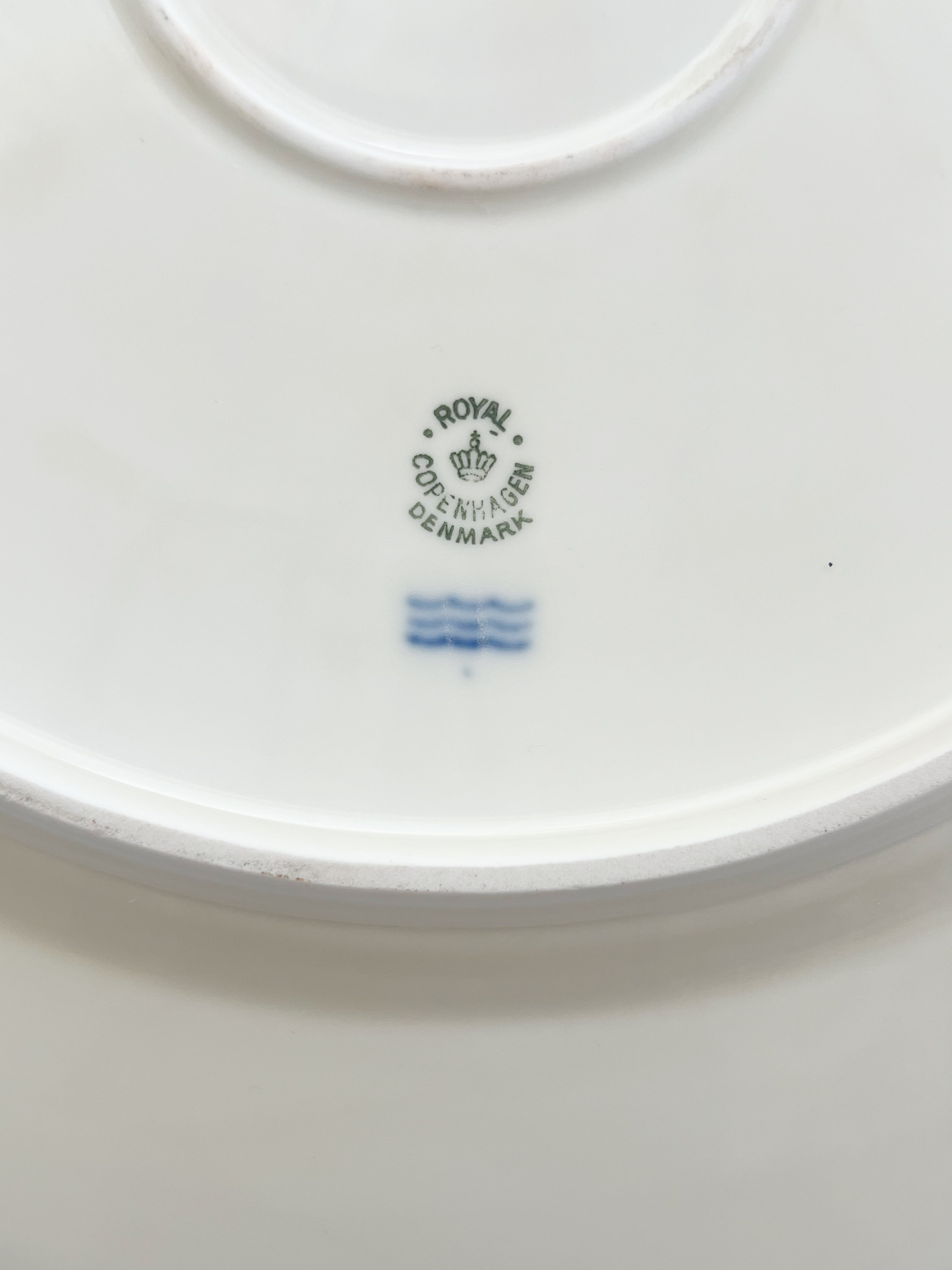 Vintage Royal Copenhagen Porcelain Charger, Classical Scene, Gilt Greek Key, Denmark