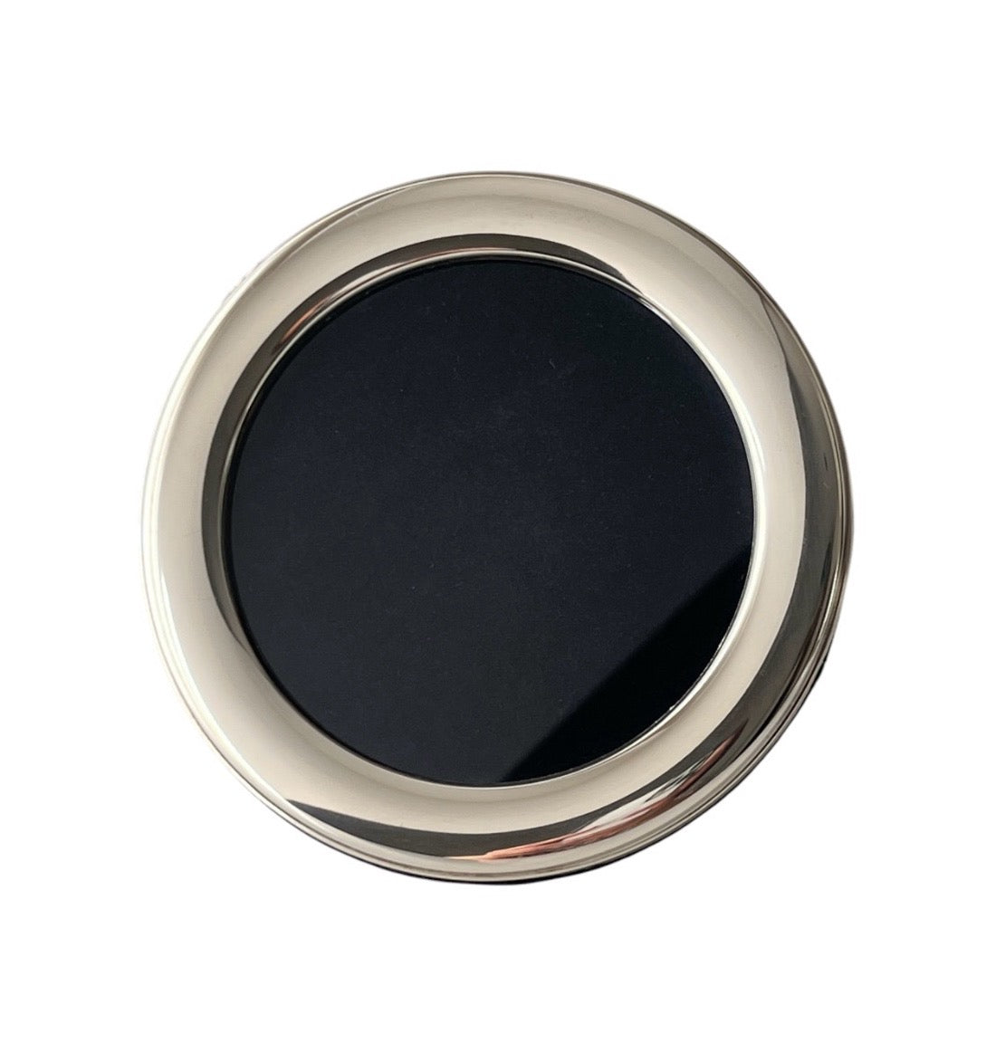 Vintage Sterling Silver Round Photo Frame, B&Co Birmingham, Tabletop Picture Frame.