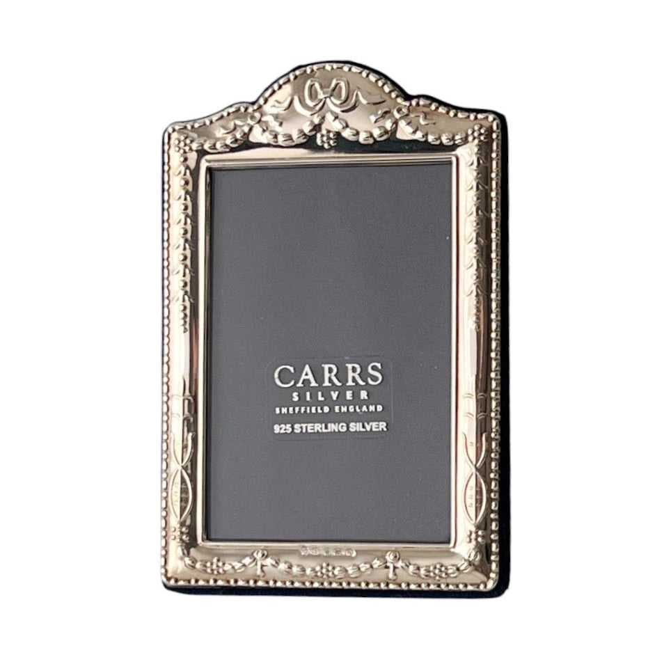 Carrs Sterling Silver Photo Frame, Hallmarked Sheffield Ornate Picture Frame with Box