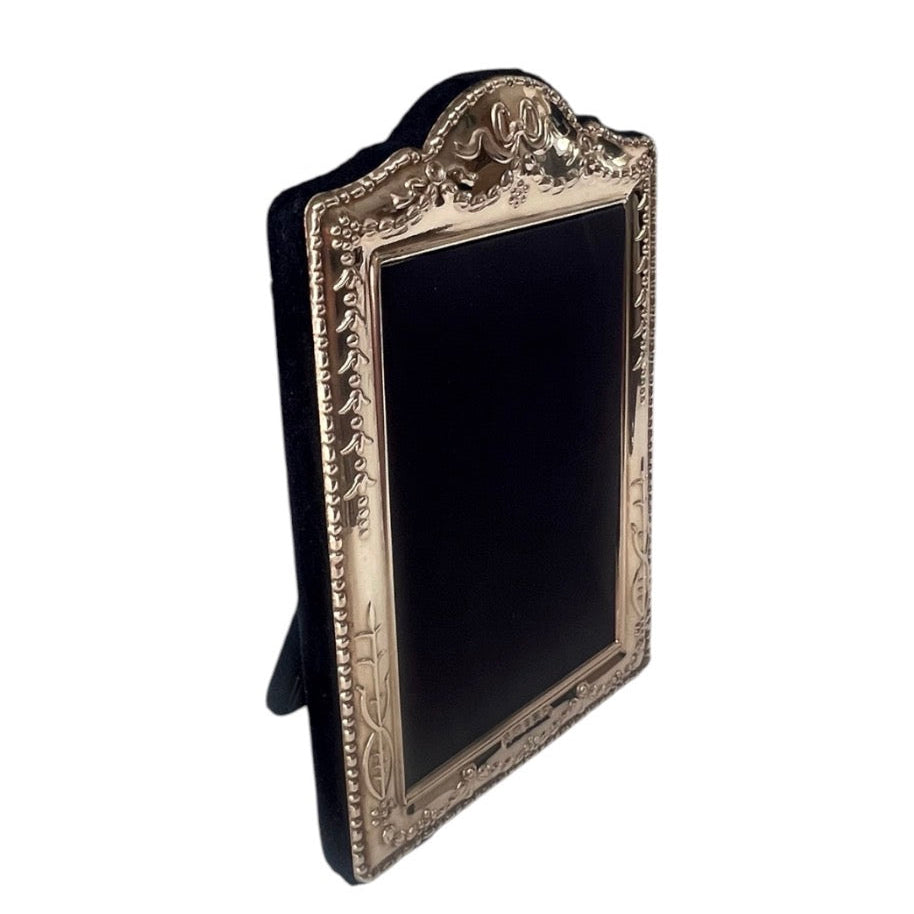 Carrs Sterling Silver Photo Frame, Hallmarked Sheffield Ornate Picture Frame with Box
