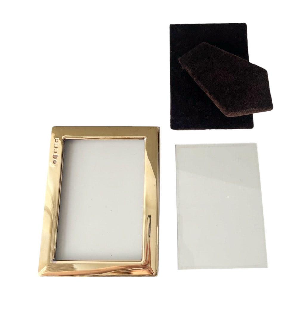 Carrs Golden Jubilee 23ct Gold Plated Sterling Silver Photo Frame, Boxed 2002