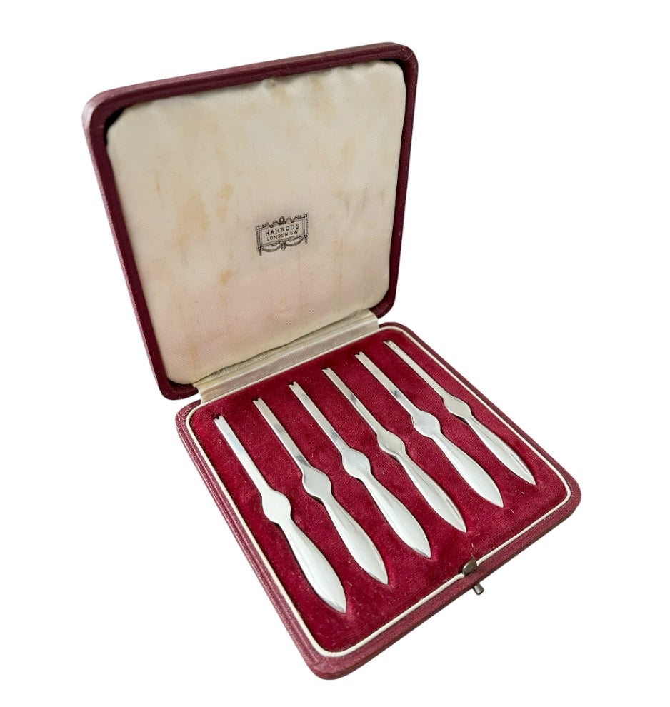 Vintage Harrods E.P.N.S Lobster and Crab Picks – Boxed Set of 6