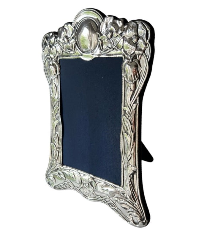 Vintage Sterling Silver Photo Frame – Carr’s Sheffield 1988, Art Nouveau Floral Design