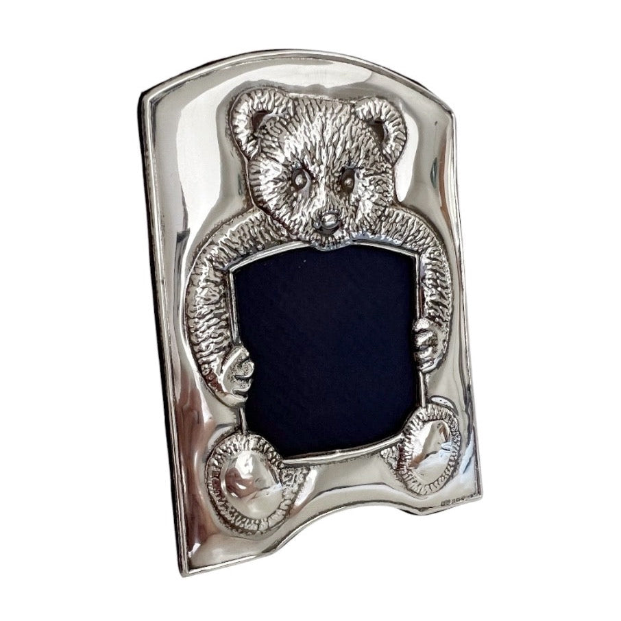 Vintage Sterling Silver Teddy Bear Photo Frame, Birmingham 1996