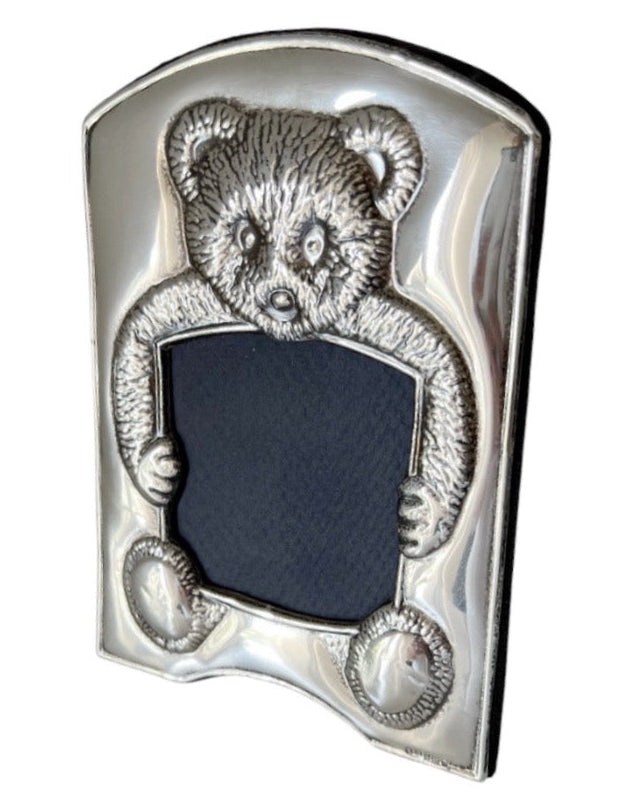 Vintage Sterling Silver Teddy Bear Photo Frame, Birmingham 1996